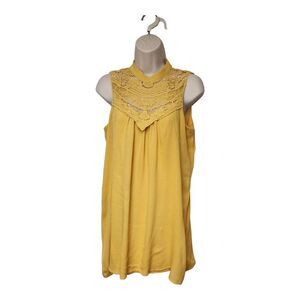 As U Wish Size Small Dress Womens Cream Sleeveless Shirt dress Size Small